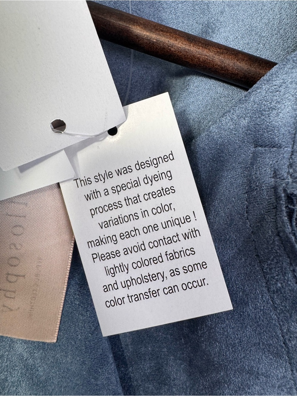 Philosophy Dusty Blue Shadow Faux Suede Sleeveless Moto Vest w/ Zipper, Small - Picture 12 of 16